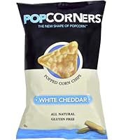Medora Snacks Popcorners Popped Corn Chips, White Cheddar, 5-Ounce Packages (Pack of 12)
