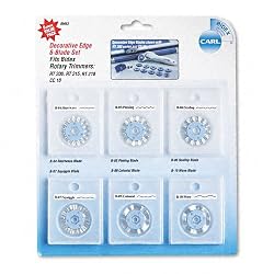CARL 15053 Bidex replacement blades for rotary trimmers, assorted cuts