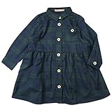 《H28年秋冬物》 nico hrat(ニコフラート) 製品洗い加工済み ブラックウォッチシャツワンピース 80cm/GN NO.B-260866