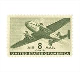 Air Mail Stamp - 8c by US Postage poster print,20 in. x 18 in.