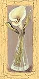 IMAGE OF L. Romero - One flower in crystal II Size 12.5x26 Beautiful MUSEUM WRAP CANVAS Print with Added BRUSHSTROKES Luis Romero 13x26