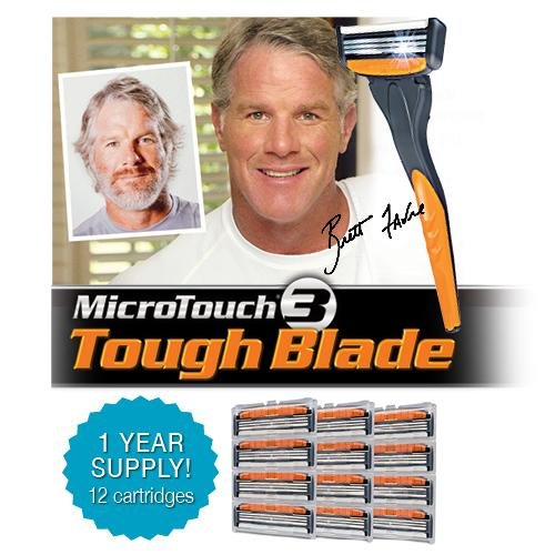 Micro Touch Tough Blade Multi Blade Razor with 12 Refill Cartridges