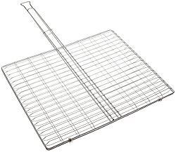 Rome's #68 15 Inch x 18 Inch Super Grill Basket, Chrome Plated Steel