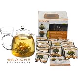 GROSCHEMunich42floz.1200mlGlassstovetopteapot/kettleand12premiumbloomingteagiftset