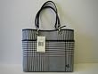 Lauren by Ralph Lauren Houndstooth "Tie-top" Winchester Handbag (MEDIUM) in Black with a Touch of Red