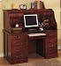 Coaster Palmetto Deluxe Roll Top Cherry Computer Desk