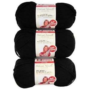 Premier-Yarns-3-Pack-Solid-Deborah-Norville-Everyday-Soft-Worsted-Black