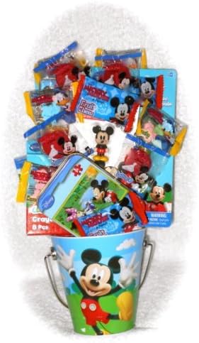 Disney Mickey Mouse Fun Filled Mini Pail Gift Basket Great As a Birthday, Easter, Get Well, Thank You