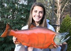 Giant Taxidermy Quality Sockeye Salmon Fish Wall Mount