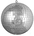 Huge Gleaming Silver Mirrored Glass Disco Ball Christmas Ornament 12