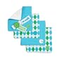 Mud Pie Initial Baby Boy Blue Initial Washcloths, Set of 4, Letter E