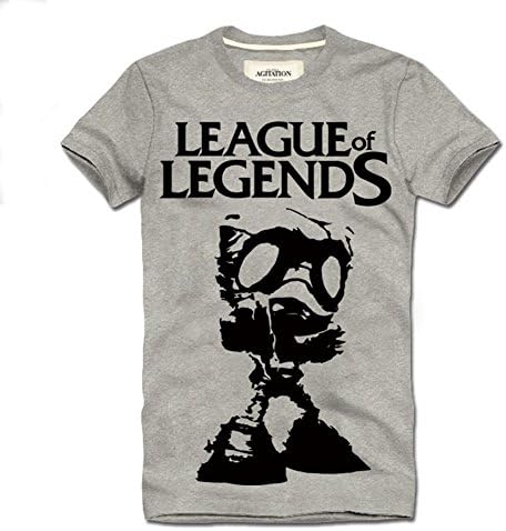 League of Legends Short Sleeve Amumu T-shirt-Grey-Small