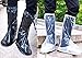 i-BOSOM Reusable Waterproof Outdoor Protective Rain Boot Shoe Covers (Medium, Transparent)