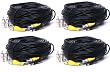 VideoSecu Video Power 4 x 150 ft CCTV Security Camera Cables with 8 free BNC to RCA Adapter Connector CBV1504 1OA