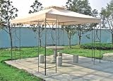 3M x 3M METAL STEEL FRAMED GARDEN GAZEBO