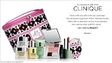 CLINIQUE NEW! 2012 9-Piece Gift Set: Even Better Skin Tone Correcting Moisturizer SPF 20 + Deep Comfort Body Butter + Dramatically Different Moisturizing Lotion + 7 Day Scrub Cream Rinse-Off Formula + + Colour Compact with Eye Shadow Duo and Blushing Blush Powder Blush in Cupid + High Impact Mascara in Black + Long Last Lipstick in All Heart + Milly for Clinique Coordinating Mirror & Pouch + Milly for Clinique Cosmetics Bag (9 Pieces BEAUTY Travel set) - A $100 retail value