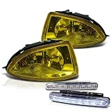 04-05 HONDA CIVIC 2 4D OEM STYLE YELLOW FOG LIGHTS+ DRL LED BUMPER LIGHT by Eautolight