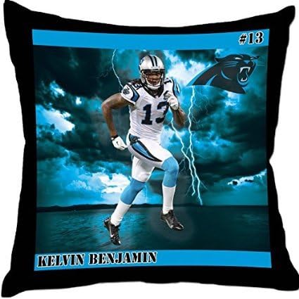 Home Style diylancas Cotton Linen Throw Pillow Cover Cushion Case Carolina Panthers Kelvin Benjamin - 45 X 45 cm Square Design