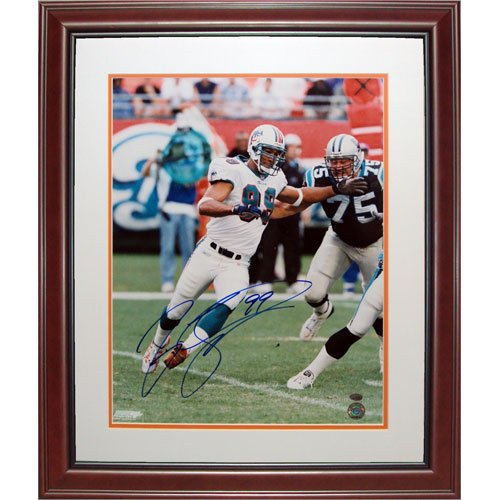 Jason Taylor Autographed Miami Dolphins Deluxe Framed 16x20 Photo