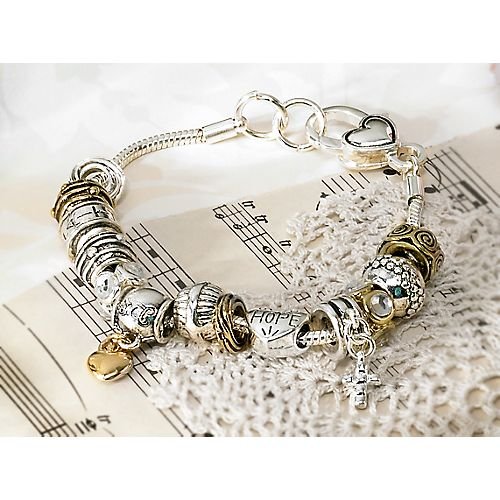 Bay Studio Faith, Hope & Love Charm Bracelet