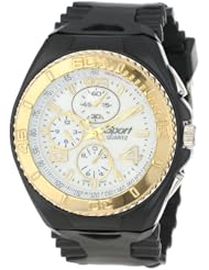 Xtreme Time Womens nwr70181g-bk Sport Black Rubber & Gold Face Watch