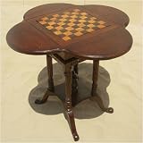 Solid Wood Round Card Chess Checkers Game Board Coffee Table