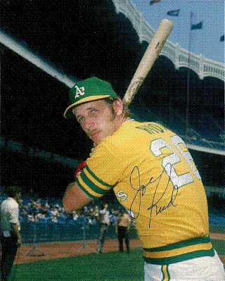 Autographed/Hand Signed 8x10 Photo Joe Rudi Oakland A's