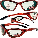U2 FOAM PADDED SUNGLASSES, MOTORCYCLE ATV SPORTS EYEWEAR CLEAR LENSES