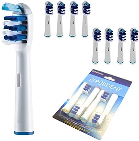Purdent Electric Tooth Brush Heads Generic Replacement for Braun Oral B Soft Bristle DEEP SWEEP 8 pcs