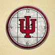 Indiana Hoosiers 12in Art Glass Clock NCAA College Athletics Fan Shop Sports Team Merchandise