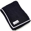 Nautica William Cable Navy Knit Blanket