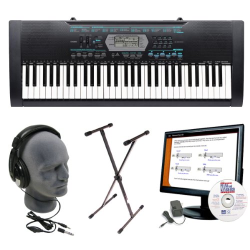Casio CTK-2100 Keyboard Package with Stand - AC Adapter - Headphones and eMedia Instructional Software product image