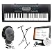 Casio CTK-2100 Keyboard Package with Stand, AC Adapter, Headphones and eMedia Instructional Software