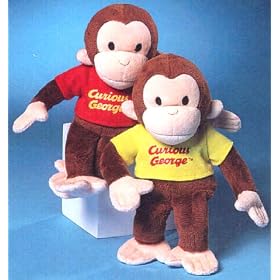 Click here to buy Curious George 6 Red Shirt Curious George Plush Doll Russ by Applause.