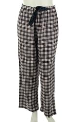 Nautica Sleepwear Flannel Plaid Pants - Womens
