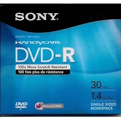 sony DVD-R blank handycam recordable discs