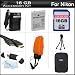 16GB Accessories Kit For Nikon COOLPIX AW110, AW100 Waterproof Digital Camera Includes 16GB High Speed SD Memory Card + Extended Replacement (1100 MAh) EN-EL12 Battery + AC/DC Travel Charger + Mini HDMI Cable + USB 2.0 Card Reader + Case + FLOAT STRAP ++