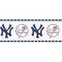 Blue Mountain Wallcoverings 594311 New York Yankees MLB Prepasted Wall Border
