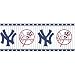 Blue Mountain Wallcoverings 594311 New York Yankees MLB Prepasted Wall Border