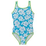 Girls' Circo Hibiscus 1-pc. Swimsuit - Turquoise