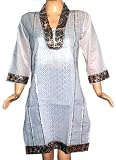 Boho Tunic Sequin Work Blouse Designer Kurti Top New Dress India