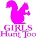 GIRL SQUIRREL HUNTING DECAL "HOT PINK" 3179