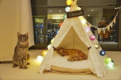 Large Pet tipi with poles and pad,teepee,wigwam,pet bed,dog bed,cat bed,cat teepee