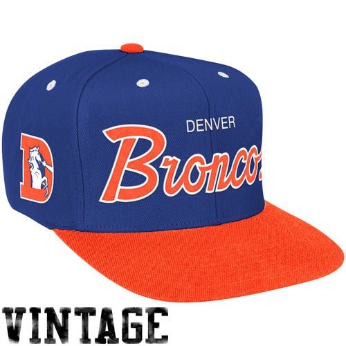 Mitchell & Ness Denver Broncos 2 Tone Script Snapback Hat Adjustable