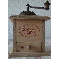 Landhaus Kaffeem�hle Dose Box Holz natur rot Shabby Country Deko