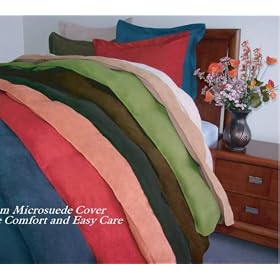 Microsuede 4-piece White Duck Down Comforter Set