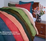 Microsuede 4-piece White Duck Down Comforter Set