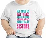 God Made Us Best Friends Funny Slogan オーガニックベビーTシャツ 12 - 18 Months