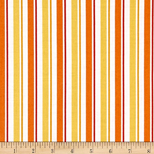 Universal Despicable Me 1 in A Minion Stripe Orange Fabric By The Yard