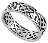 51 1tlAm7LL. SL160  Sterling Silver Celtic Knot Ring Band (Available in Sizes 6 to 10), 1/4 Thick size 8